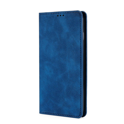 For OnePlus 11 Skin Feel Magnetic Horizontal Flip Leather Phone Case(Blue) - OnePlus Cases by buy2fix | Online Shopping UK | buy2fix