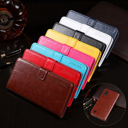 For Blackview BV6100 idewei Crazy Horse Texture Horizontal Flip Leather Case with Holder & Card Slots & Wallet(Black) - More Brand by idewei | Online Shopping UK | buy2fix