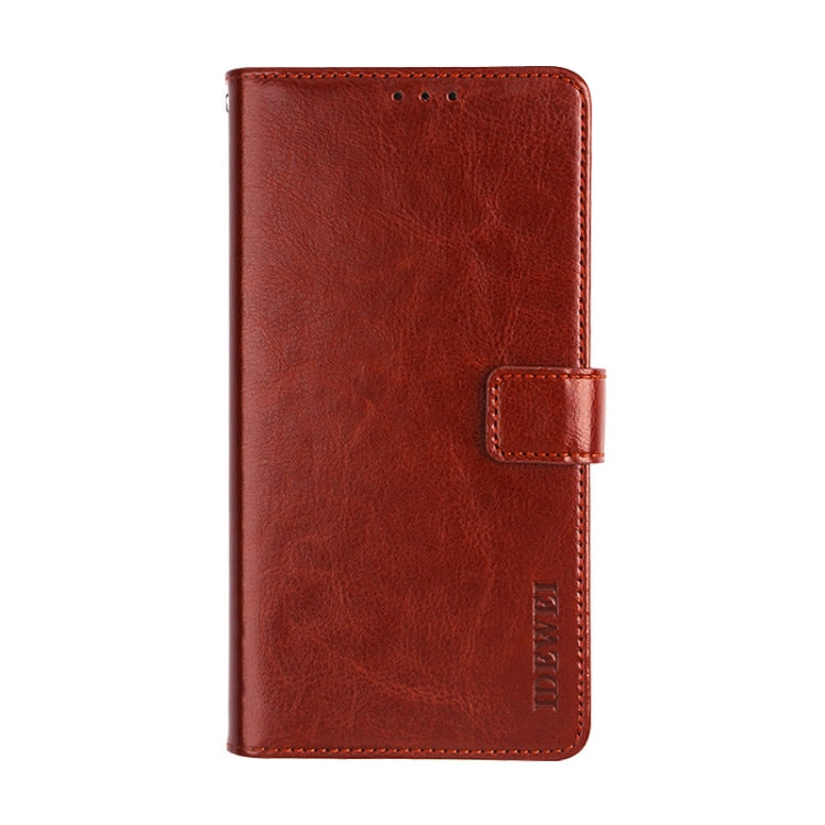 For Blackview R7 idewei Crazy Horse Texture Horizontal Flip Leather Case with Holder & Card Slots & Wallet(Brown) - More Brand by idewei | Online Shopping UK | buy2fix