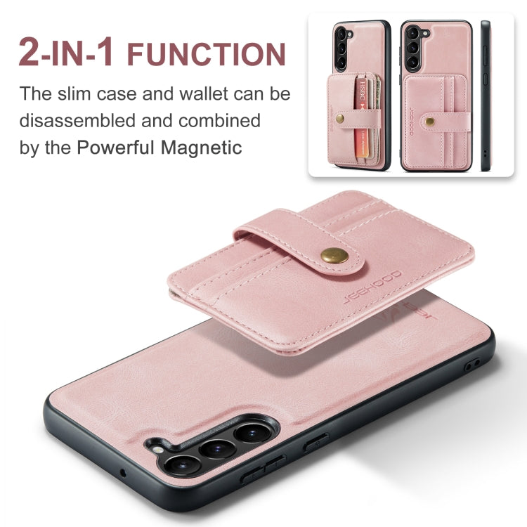 For Samsung Galaxy S24 5G JEEHOOD RFID Blocking Anti-Theft Magnetic Phone Case(Pink) - Galaxy S24 5G Cases by JEEHOOD | Online Shopping UK | buy2fix