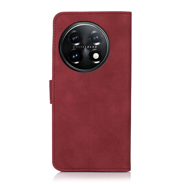 For OnePlus 11 5G KHAZNEH Matte Texture Leather Phone Case(Red) - OnePlus Cases by buy2fix | Online Shopping UK | buy2fix