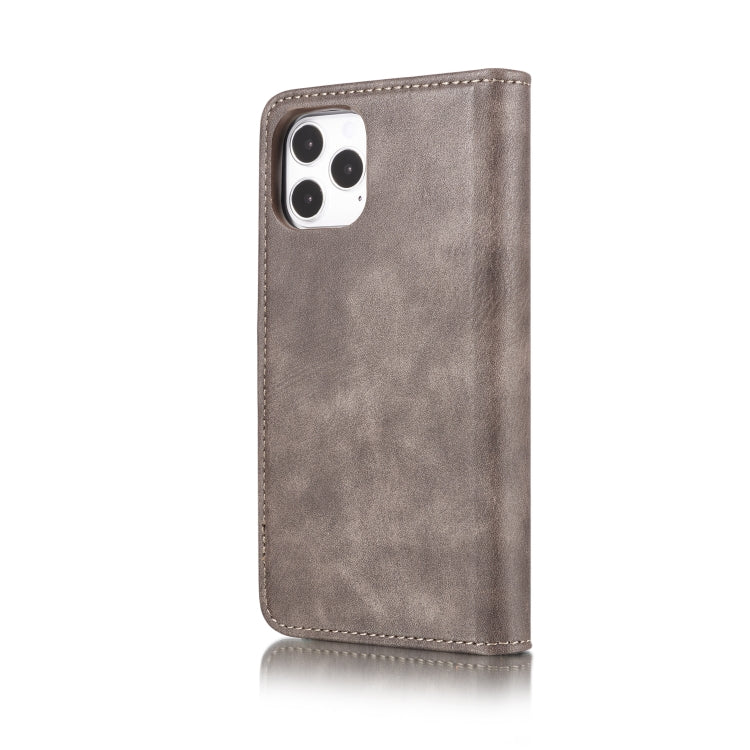 For iPhone 12 Pro Max DG.MING Crazy Horse Texture Detachable Magnetic Leather Case(Grey) - iPhone 12 Pro Max Cases by DG.MING | Online Shopping UK | buy2fix