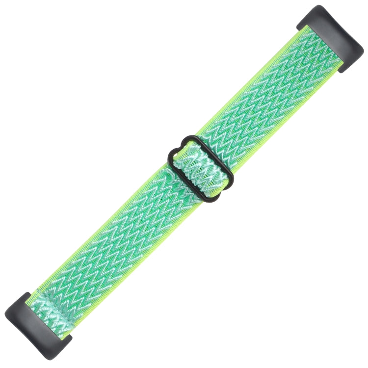For Fitbit Charge 5 Buckle Wave Braided Nylon Watch Band(Mint Green) - Watch Bands by buy2fix | Online Shopping UK | buy2fix
