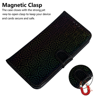 For OnePlus 11 Colorful Magnetic Buckle Leather Phone Case(Black) - OnePlus Cases by buy2fix | Online Shopping UK | buy2fix