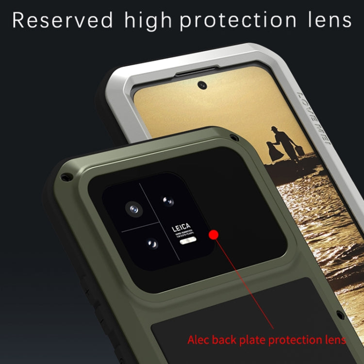 For Xiaomi 13 LOVE MEI Metal Shockproof Life Waterproof Dustproof Phone Case(White) - 13 Cases by LOVE MEI | Online Shopping UK | buy2fix