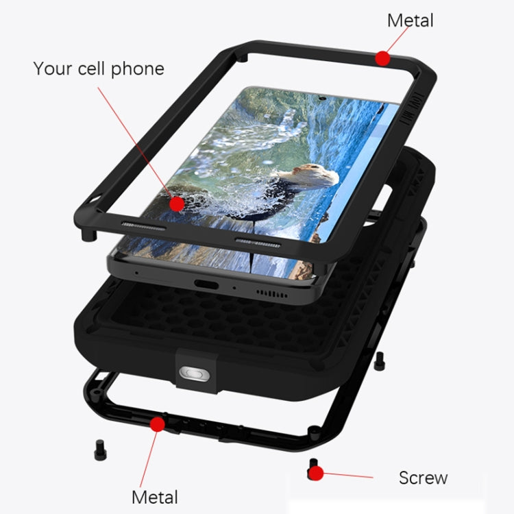 For Xiaomi 13 Pro LOVE MEI Metal Shockproof Life Waterproof Dustproof Phone Case(Black) - Xiaomi Cases by LOVE MEI | Online Shopping UK | buy2fix