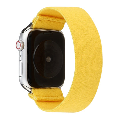 Elastic Nylon Braid Watch Band For Apple Watch Ultra 49mm&Watch Ultra 2 49mm / Series 9&8&7 45mm / SE 3&SE 2&6&SE&5&4 44mm / 3&2&1 42mm(Yellow) - Watch Bands by buy2fix | Online Shopping UK | buy2fix