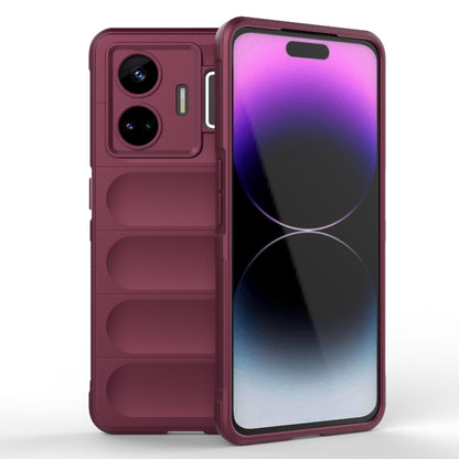 For Realme GT Neo 5 5G Magic Shield TPU + Flannel Phone Case(Wine Red) - Realme Cases by buy2fix | Online Shopping UK | buy2fix