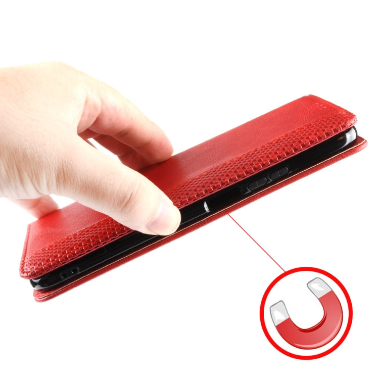 For Blackview A85 Magnetic Buckle Retro Texture Leather Phone Case(Red) - More Brand by buy2fix | Online Shopping UK | buy2fix