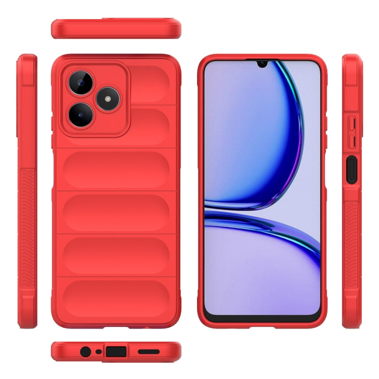 For Realme C53 4G Magic Shield TPU + Flannel Phone Case(Wine Red) - Realme Cases by buy2fix | Online Shopping UK | buy2fix