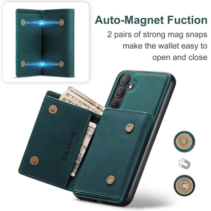 For Samsung Galaxy A15 5G / A15 4G DG.MING M1 Series 3-Fold Multi Card Wallet + Magnetic Phone Case(Green) - Galaxy Phone Cases by DG.MING | Online Shopping UK | buy2fix