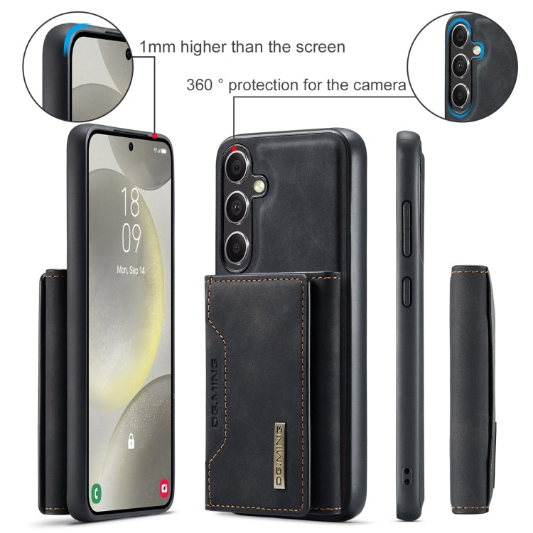 For Samsung Galaxy S24 5G DG.MING M2 Series 3-Fold Multi Card Bag + Magnetic Phone Case(Black) - Galaxy S24 5G Cases by DG.MING | Online Shopping UK | buy2fix