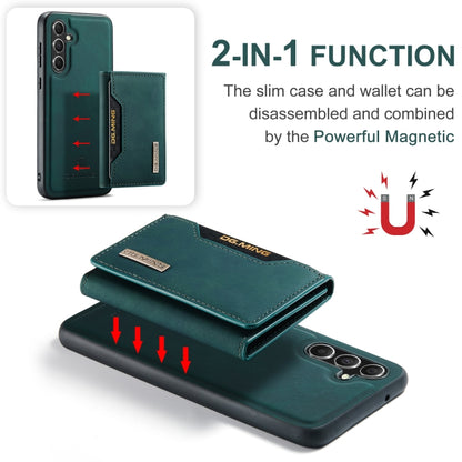 For Samsung Galaxy A55 5G DG.MING M2 Series 3-Fold Multi Card Bag + Magnetic Phone Case(Green) - Galaxy Phone Cases by DG.MING | Online Shopping UK | buy2fix