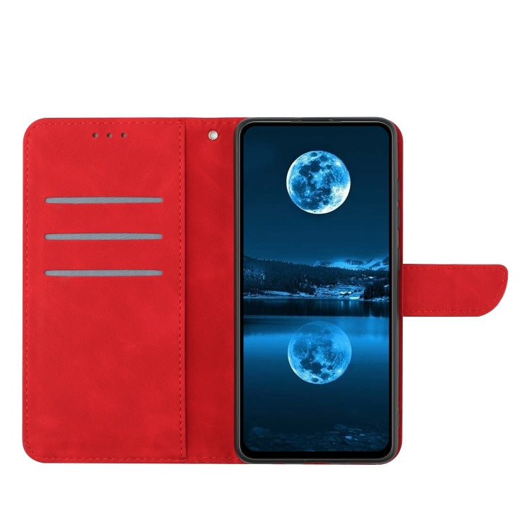 For Honor 80 Stitching Embossed Leather Phone Case(Red) - Honor Cases by buy2fix | Online Shopping UK | buy2fix