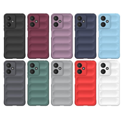 For Xiaomi Redmi 13C 5G Magic Shield TPU + Flannel Phone Case(White) - 13C Cases by buy2fix | Online Shopping UK | buy2fix