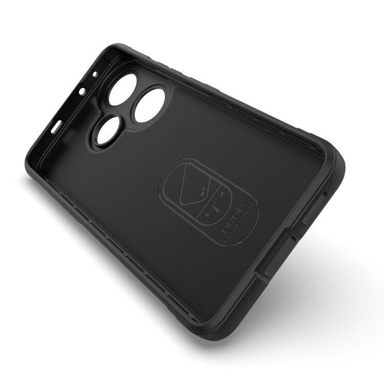 For Xiaomi Redmi Turbo 3 5G Magic Shield TPU + Flannel Phone Case(Black) - Xiaomi Cases by buy2fix | Online Shopping UK | buy2fix
