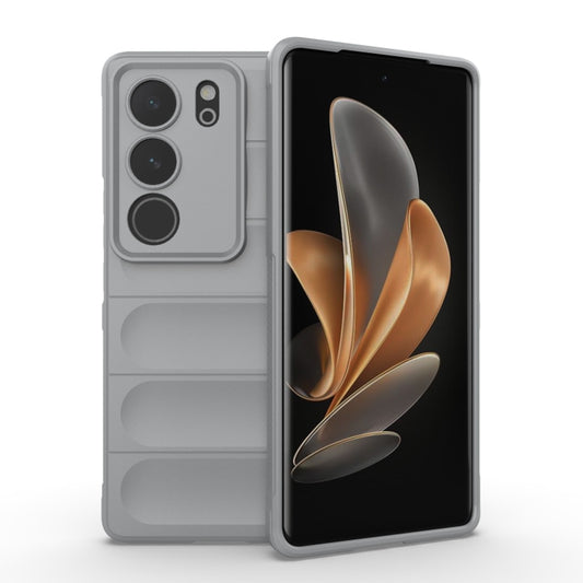 For vivo S17 Pro Magic Shield TPU + Flannel Phone Case(Grey) - vivo Cases by buy2fix | Online Shopping UK | buy2fix