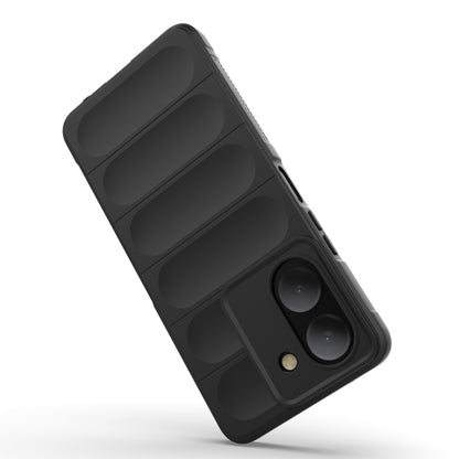 For vivo Y36 4G Magic Shield TPU + Flannel Phone Case(Black) - vivo Cases by buy2fix | Online Shopping UK | buy2fix