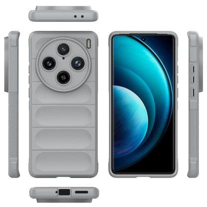 For vivo X100 Pro 5G Magic Shield TPU + Flannel Phone Case(Grey) - X100 Pro Cases by buy2fix | Online Shopping UK | buy2fix