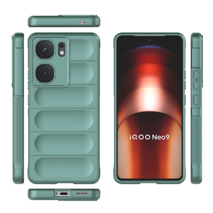 For vivo iQOO Neo9 Magic Shield TPU + Flannel Phone Case(White) - iQOO Neo9 Cases by buy2fix | Online Shopping UK | buy2fix