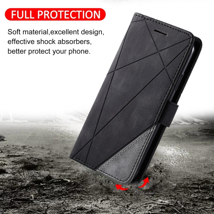 For Xiaomi 14 Skin Feel Splicing Leather Phone Case(Black) - 14 Cases by buy2fix | Online Shopping UK | buy2fix