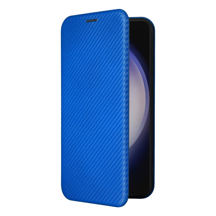 For Samsung Galaxy S24 5G Carbon Fiber Texture Flip Leather Phone Case(Blue) - Galaxy S24 5G Cases by buy2fix | Online Shopping UK | buy2fix