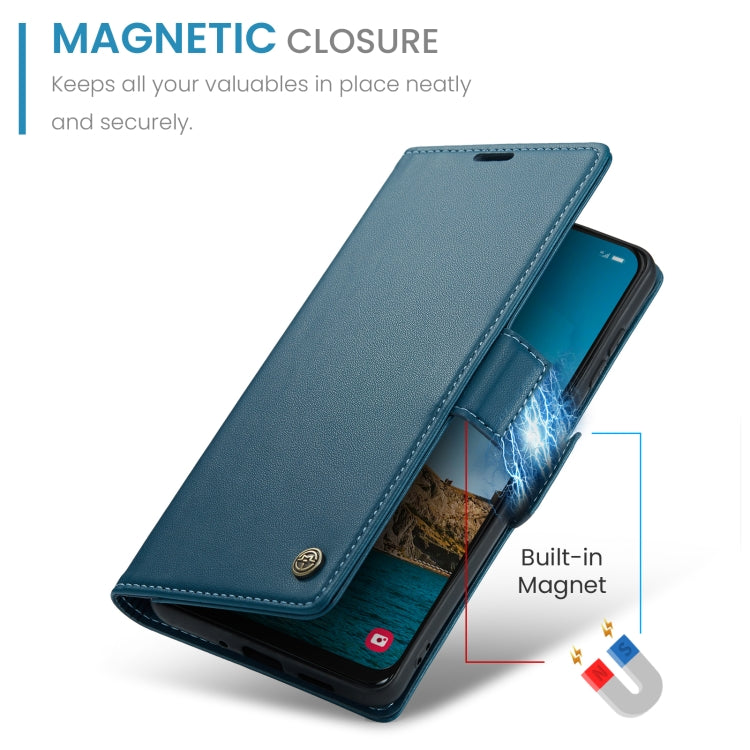 For Samsung Galaxy A30s / A50s / A50 CaseMe 023 Butterfly Buckle Litchi Texture RFID Anti-theft Leather Phone Case(Blue) - Galaxy Phone Cases by CaseMe | Online Shopping UK | buy2fix