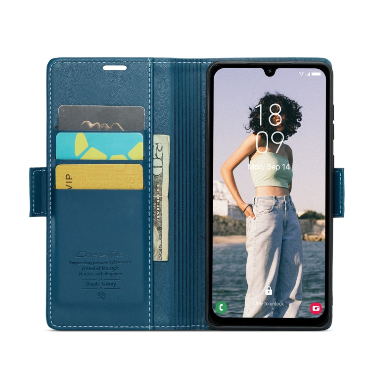 For Samsung Galaxy A15 4G/5G CaseMe 023 Butterfly Buckle Litchi Texture RFID Anti-theft Leather Phone Case(Blue) - Galaxy Phone Cases by CaseMe | Online Shopping UK | buy2fix