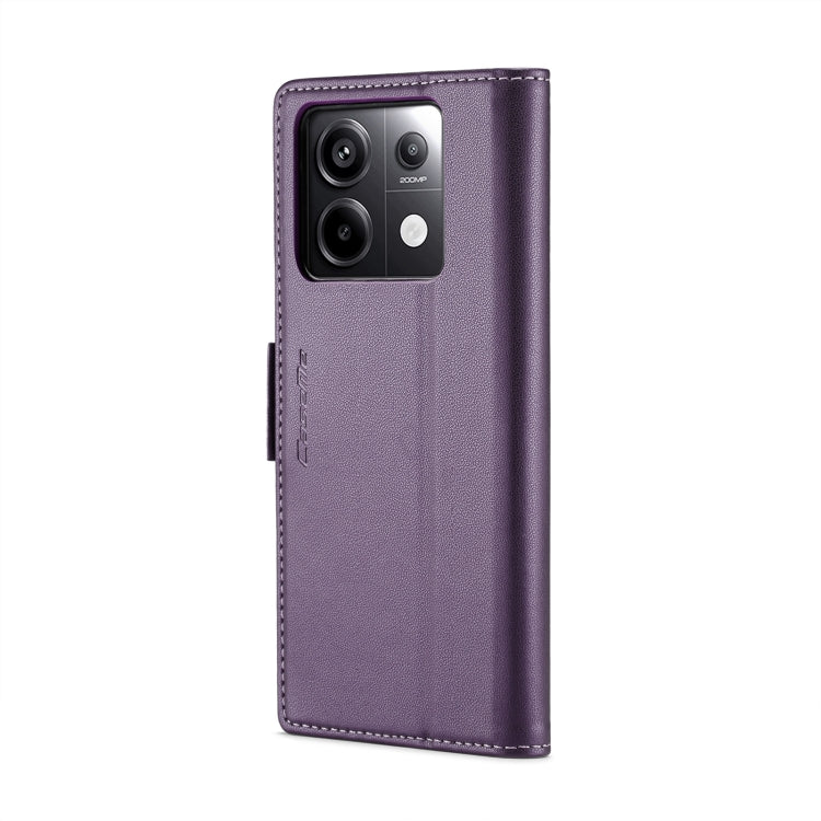 For Xiaomi Redmi Note 13 Pro 5G CaseMe 023 Butterfly Buckle Litchi Texture RFID Anti-theft Leather Phone Case(Pearly Purple) - Xiaomi Cases by CaseMe | Online Shopping UK | buy2fix