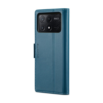 For Xiaomi Poco X6 Pro 5G/Redmi K70E 5G CaseMe 023 Butterfly Buckle Litchi Texture RFID Anti-theft Leather Phone Case(Blue) - K70E Cases by CaseMe | Online Shopping UK | buy2fix