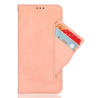 For Motorola Moto G54 5G Skin Feel Calf Texture Card Slots Leather Phone Case(Pink) - Motorola Cases by buy2fix | Online Shopping UK | buy2fix