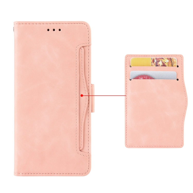 For ASUS ROG Phone 7 Skin Feel Calf Texture Card Slots Leather Phone Case(Pink) - ASUS Cases by buy2fix | Online Shopping UK | buy2fix