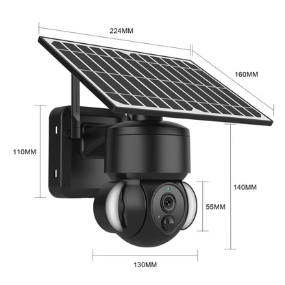 SHIWOJIA IP66 Waterproof 4G 3MP Solar Dome IP Camera, Two-way Audio & PIR Motion Detection & Night Vision, Version:EU(Black) - Wireless Camera by buy2fix | Online Shopping UK | buy2fix