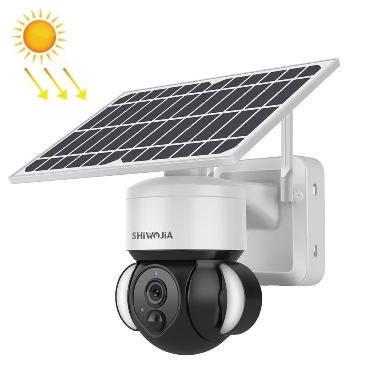 SHIWOJIA IP66 Waterproof 4G 3MP Solar Dome IP Camera, Two-way Audio & PIR Motion Detection & Night Vision, Version:EU(White) - Wireless Camera by buy2fix | Online Shopping UK | buy2fix