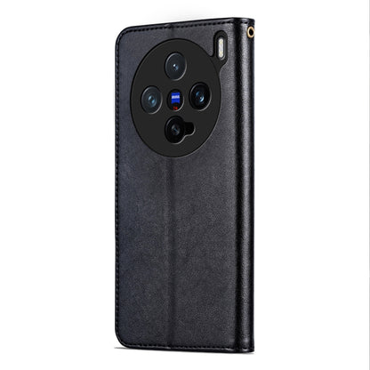 For vivo X200 Pro mini AZNS Sheepskin Texture Flip Leather Phone Case(Black) - X200 Pro mini Cases by AZNS | Online Shopping UK | buy2fix