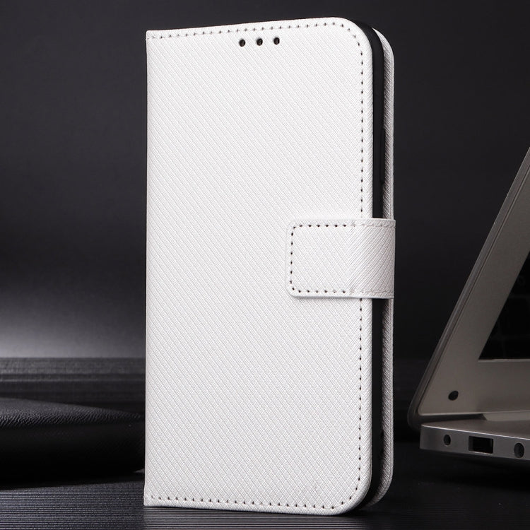 For Huawei nova Y72 4G Diamond Texture Leather Phone Case(White) - Huawei Cases by buy2fix | Online Shopping UK | buy2fix