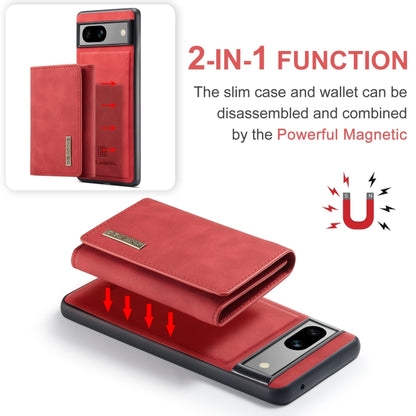 For Google Pixel 8A DG.MING M1 Series 3-Fold Multi Card Wallet + Magnetic Phone Case(Red) - Google Cases by DG.MING | Online Shopping UK | buy2fix