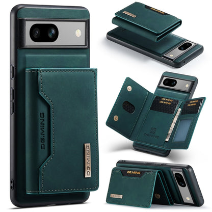 For Google Pixel 8A DG.MING M2 Series 3-Fold Multi Card Bag + Magnetic Phone Case(Green) - Google Cases by DG.MING | Online Shopping UK | buy2fix