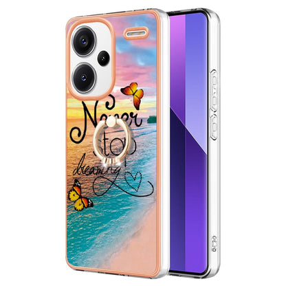 For Xiaomi Redmi Note 13 Pro+ 5G Electroplating IMD TPU Phone Case with Ring(Dream Butterfly) - Note 13 Pro+ Cases by buy2fix | Online Shopping UK | buy2fix