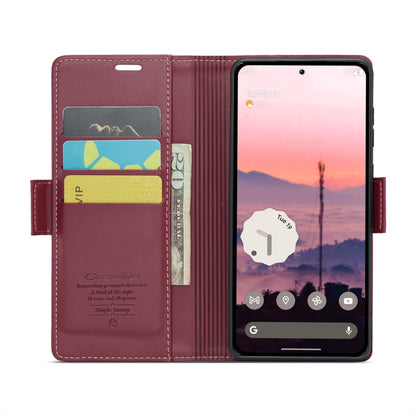 For Google Pixel 9 / 9 Pro CaseMe 023 Butterfly Buckle Litchi Texture RFID Anti-theft Leather Phone Case(Wine Red) - Google Cases by CaseMe | Online Shopping UK | buy2fix