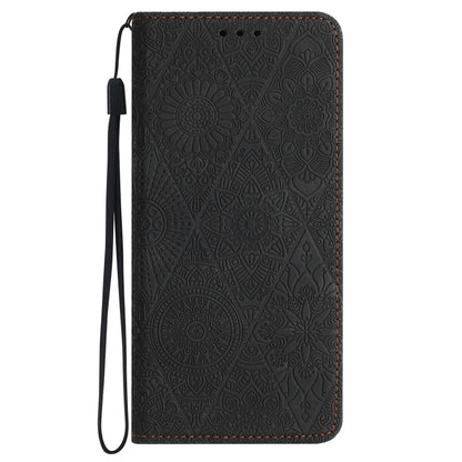 For Xiaomi 12 Lite Ethnic Embossed Adsorption Leather Phone Case(Black) - Xiaomi Cases by buy2fix | Online Shopping UK | buy2fix