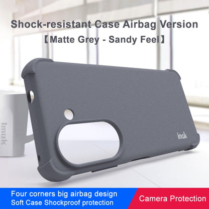 For Asus Zenfone 10 5G imak Shockproof Airbag TPU Phone Case(Matte Grey) - ASUS Cases by imak | Online Shopping UK | buy2fix