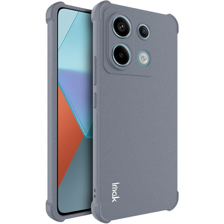 For Xiaomi Redmi Note 13 Pro+ 5G imak Shockproof Airbag TPU Phone Case(Matte Grey) - Note 13 Pro+ Cases by imak | Online Shopping UK | buy2fix