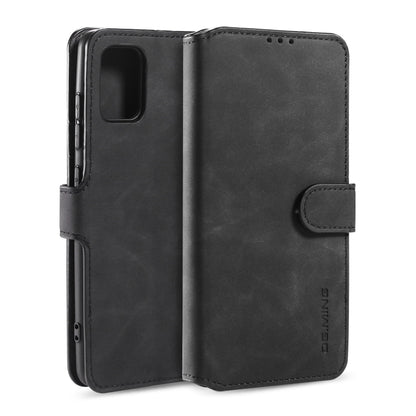 For Samsung Galaxy A41 (EU Version) DG.MING Retro Oil Side Horizontal Flip Case with Holder & Card Slots & Wallet(Black) - Galaxy Phone Cases by DG.MING | Online Shopping UK | buy2fix