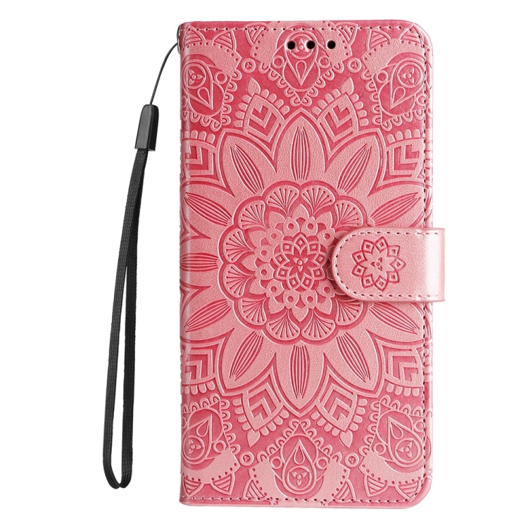 For Xiaomi 14 Ultra Embossed Sunflower Leather Phone Case(Rose Gold) - 14 Ultra Cases by buy2fix | Online Shopping UK | buy2fix