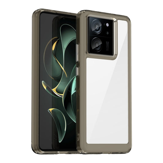 For Xiaomi Redmi K60 Ultra Colorful Series Acrylic Hybrid TPU Phone Case(Transparent Grey) - Redmi K60 Ultra Cases by buy2fix | Online Shopping UK | buy2fix