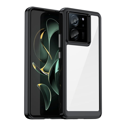 For Xiaomi 13T Pro Colorful Series Acrylic Hybrid TPU Phone Case(Black) - Xiaomi Cases by buy2fix | Online Shopping UK | buy2fix