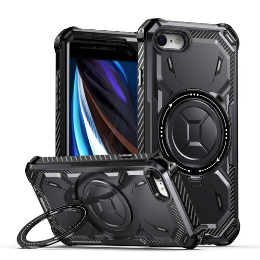 For iPhone SE 2022 / 2020 / 8 / 7 Armor Series Holder Phone Case(Black) - iPhone SE 2022 / 2020 / 8 / 7 Cases by buy2fix | Online Shopping UK | buy2fix