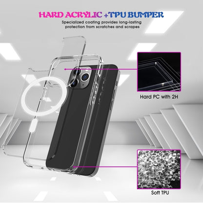 For iPhone 16 Pro Max MagSafe Clear Acrylic PC +TPU Phone Case(Transparent) - iPhone 16 Pro Max Cases by buy2fix | Online Shopping UK | buy2fix