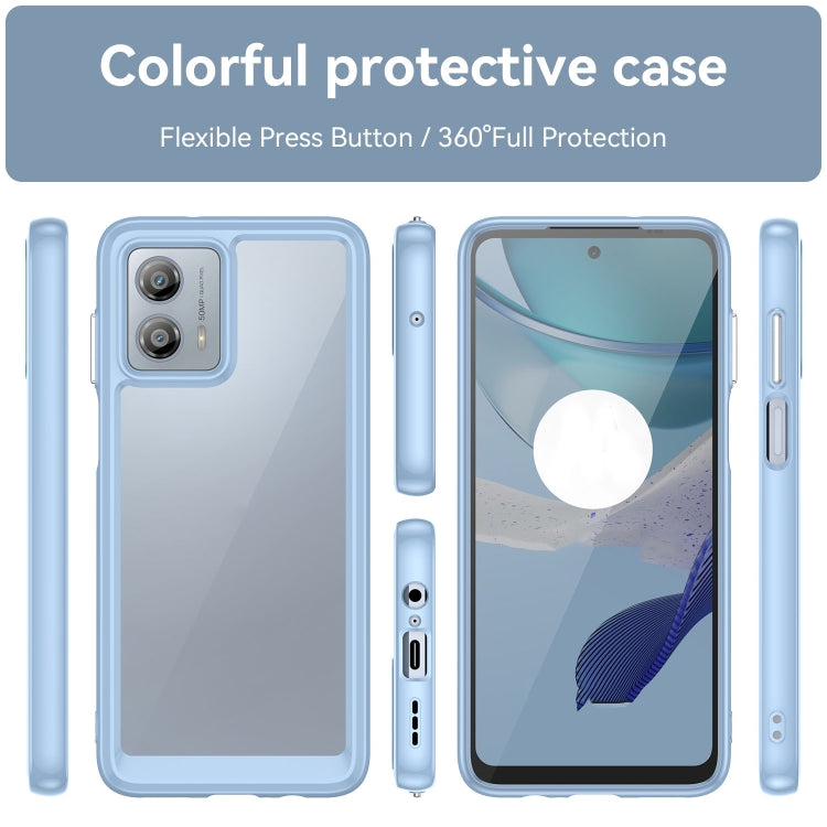 For Motorola Moto G53 5G Colorful Series Acrylic Hybrid TPU Phone Case(Blue) - Motorola Cases by buy2fix | Online Shopping UK | buy2fix